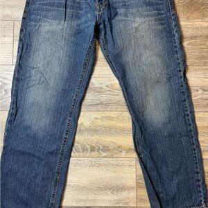 Avirex Jeans Men's 40x32 Baggy Hip Hop Blue Denim Straight Leg Zip Fly